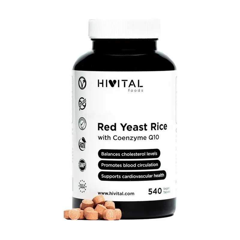 Hivital Levadura de Arroz Rojo Con Coenzima Q10 540 cápsulas