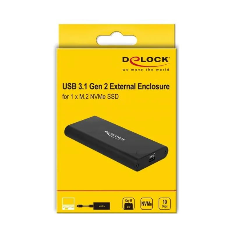 Delock 42614 caja para disco duro externo Caja externa para de estado sólido
