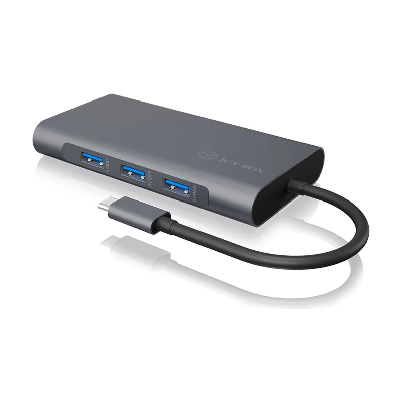 ICY BOX IB-DK4040-CPD Alámbrico USB 3.2 Gen 1 3.1 Gen 1 Type-C