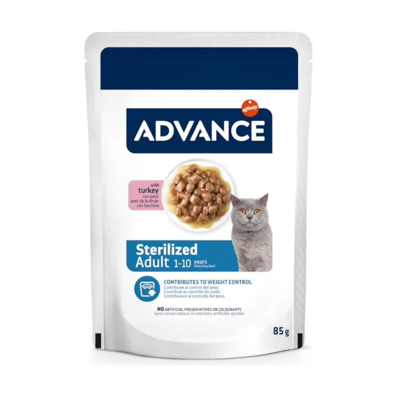 Advance 12 sobres x 85 g 9 + 3 Adult Sterilized Pavo en salsa sobre