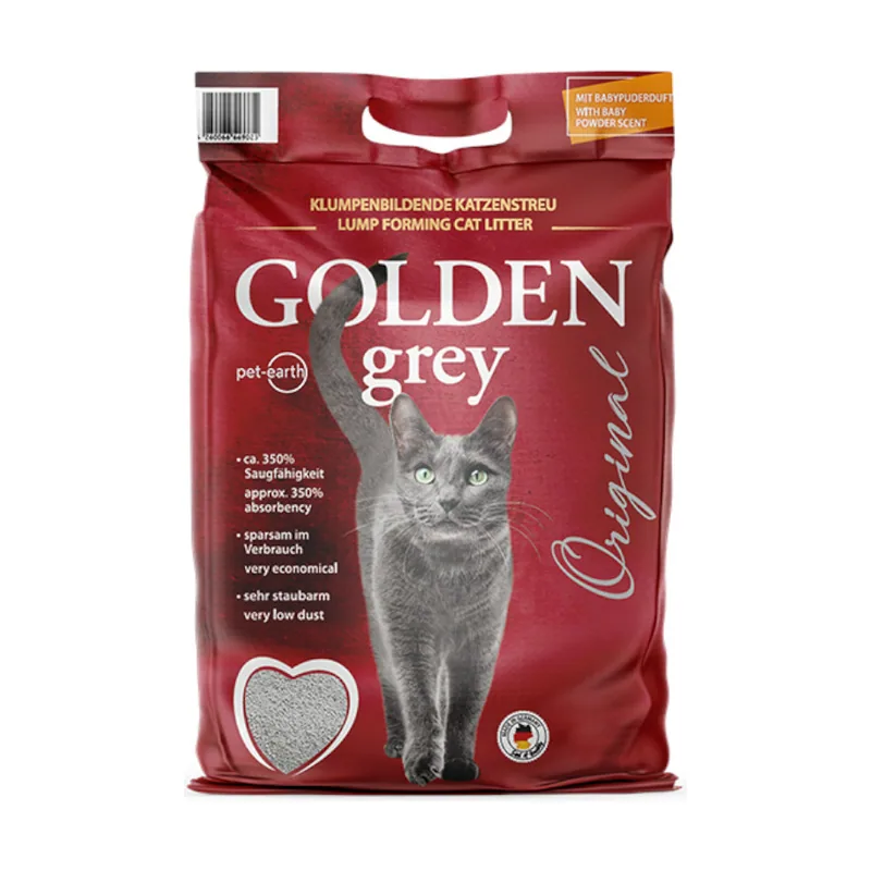 Golden Grey 7 kg Arena Fina Aglomerante para gatos