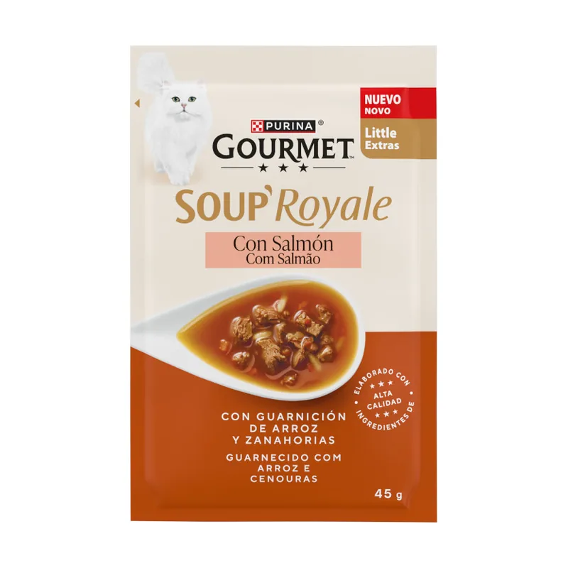 Gourmet 45 g Purina Soup Royale Sopa con Salmón