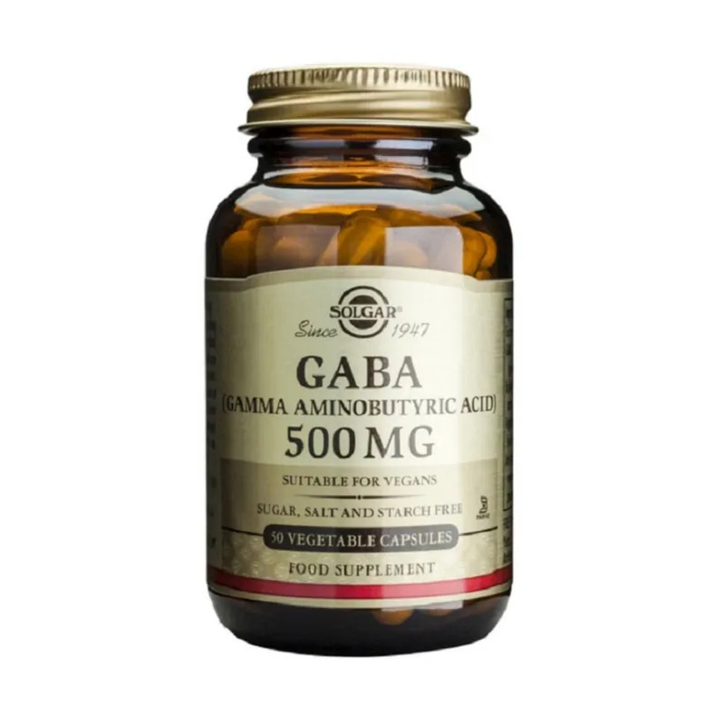 Solgar Gaba 500mg 50 Cápsulas Vegetales