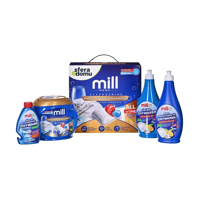 Madonis Mill dishwasher detergent set.