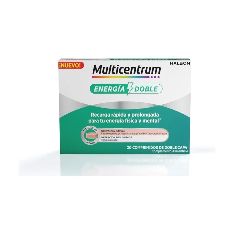 Multicentrum Energía Doble 20 Comprimidos de Doble Capa