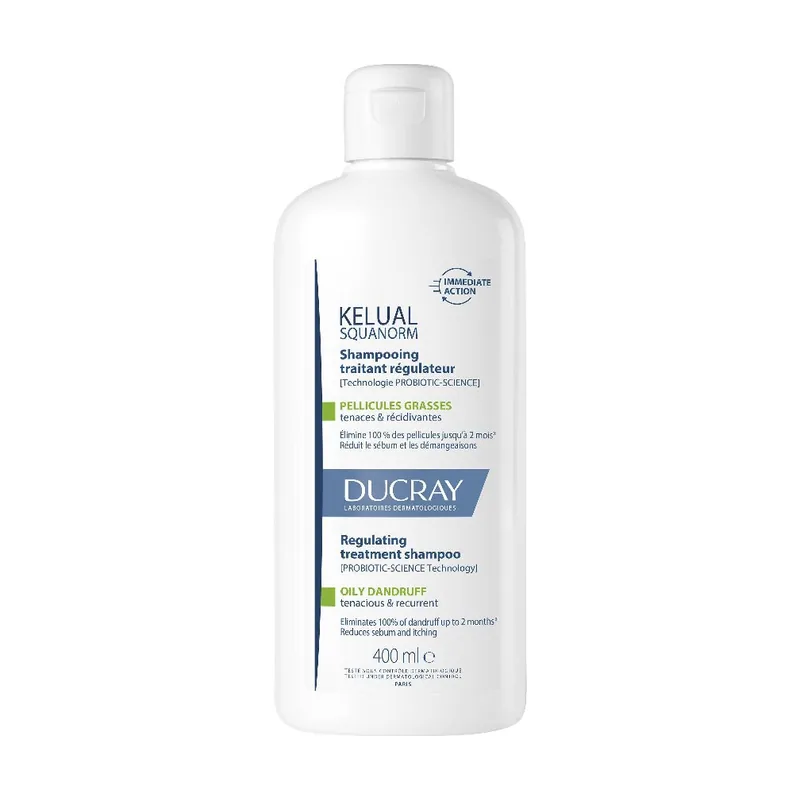 Ducray Kelual Squanorm Champú Caspa Grasa 400 Ml