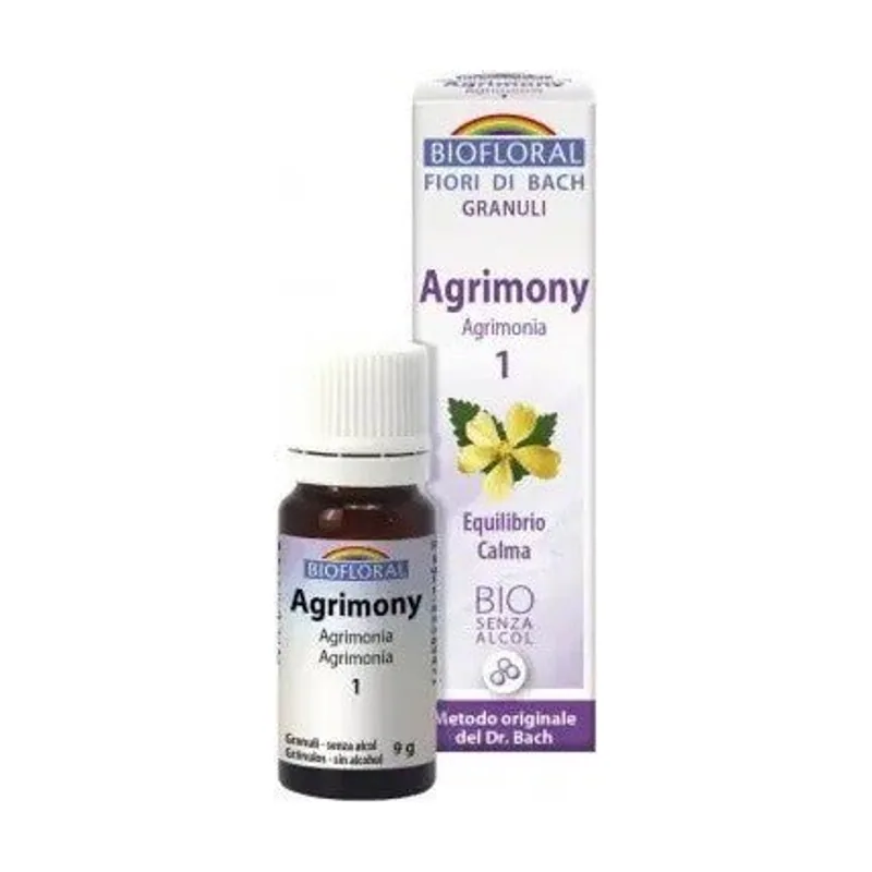 Biofloral Agrimony Agrimonia 1 Equilibrio Calma Flores de Bach Bio Gránulos Sin Alcohol 9 g