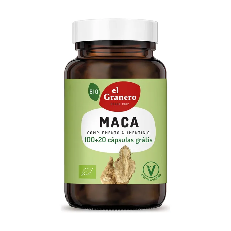 Granero Suplementos Maca Bio 100+20 Cápsulas