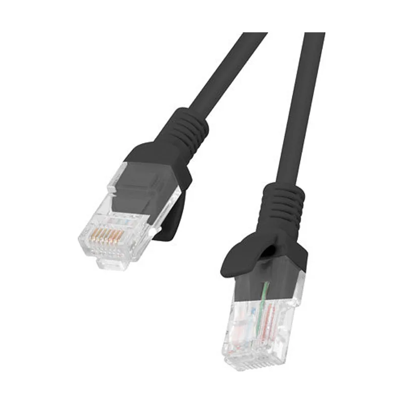 Lanberg PCU6-10CC-1000-BK cable de red Negro 10 m Cat6 U/UTP UTP