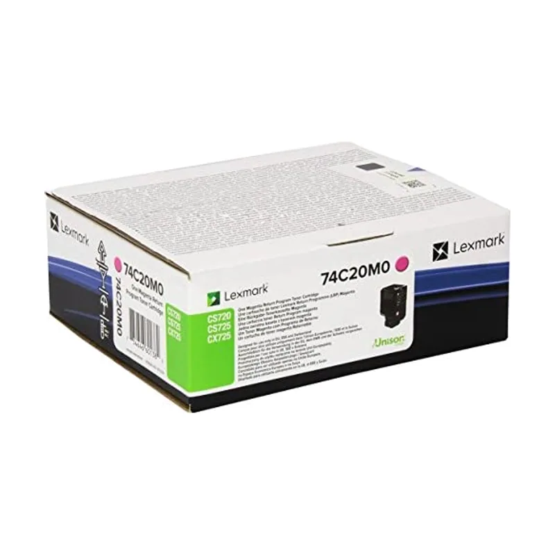 Lexmark 74C20M0 cartucho de tóner 1 pieza s Magenta