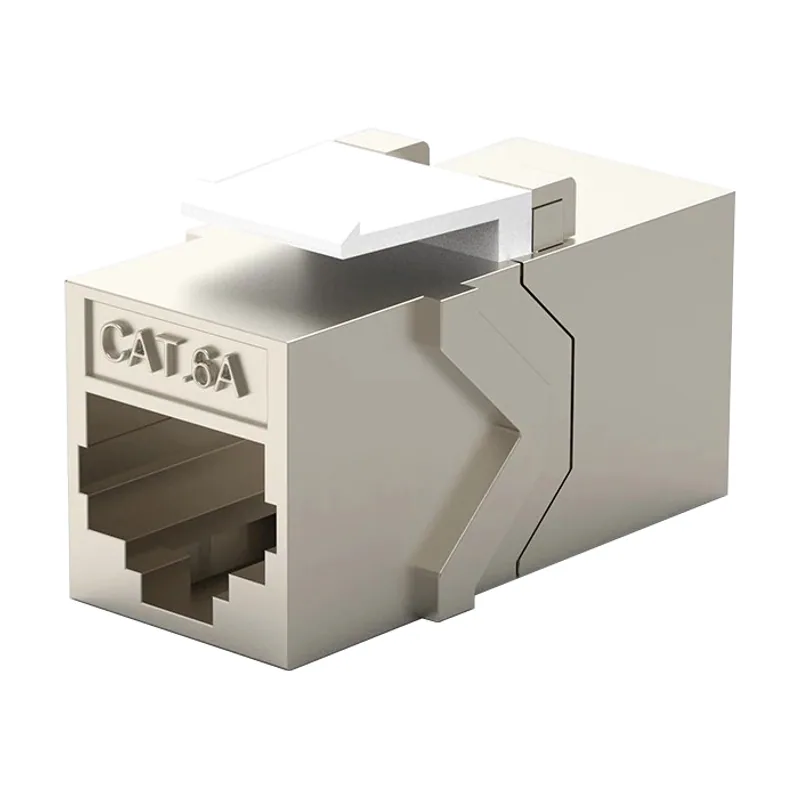 Adaptador Doble Hembra Rj45 Cat 6a Ftp Tipo Keystone