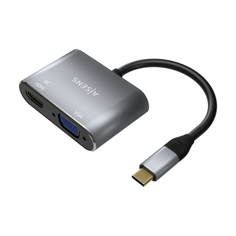 Aisens Conversor USB-C a VGA/HDMI 4K