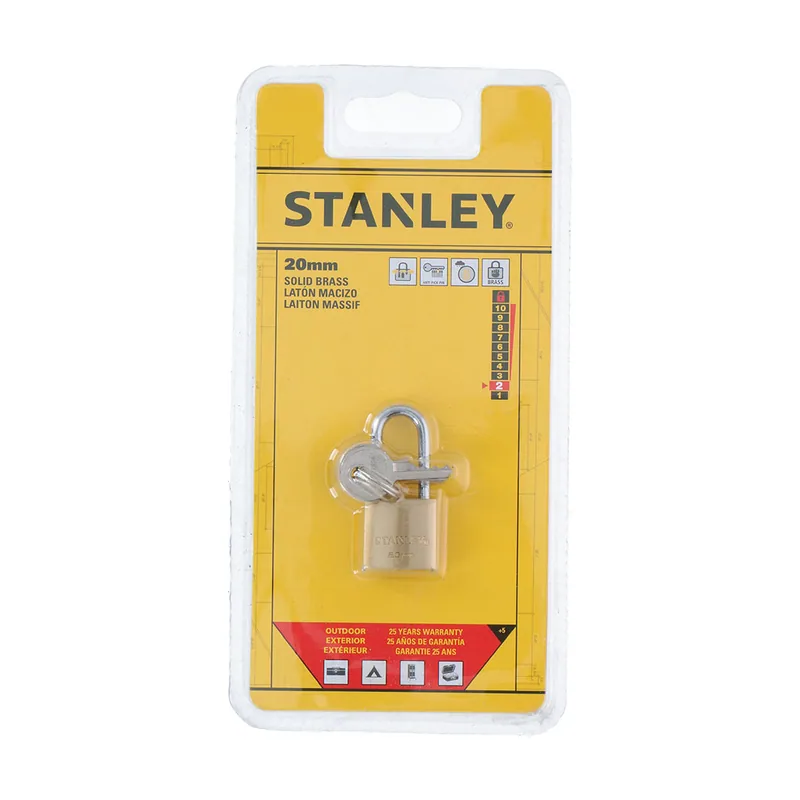 Stanley S742-040 Candado macizo con arco alargado