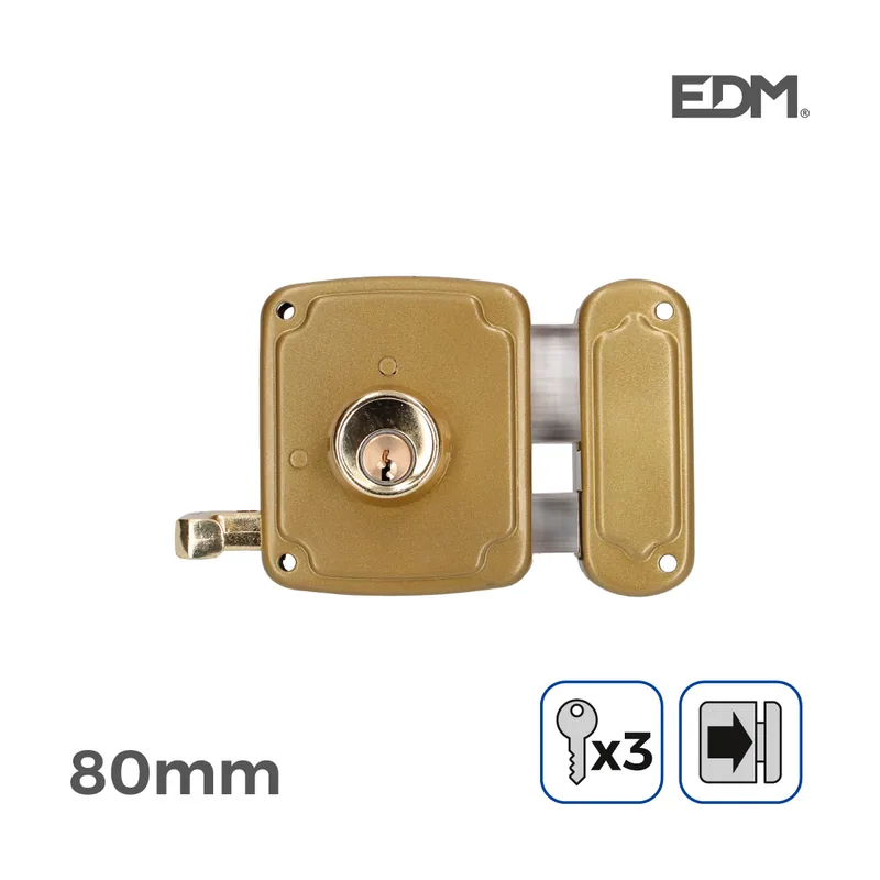 EDM 85261 Cerradura Derecha 3 Llaves Incluidas