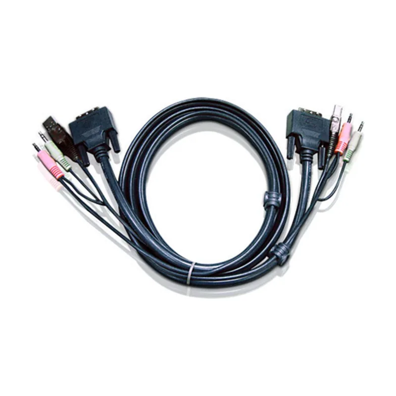 Aten Cable KVM DVI-D single link USB de 3 m