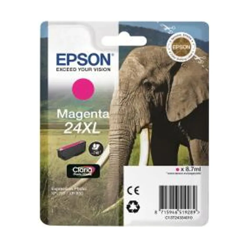 Epson Elephant Cartucho 24XL magenta etiqueta RF