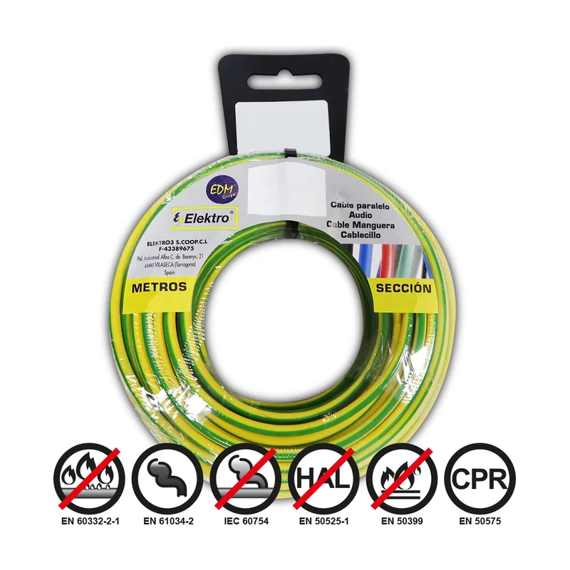 EDM 28503 Carrete Cablecillo Flexible Libre-Halógenos