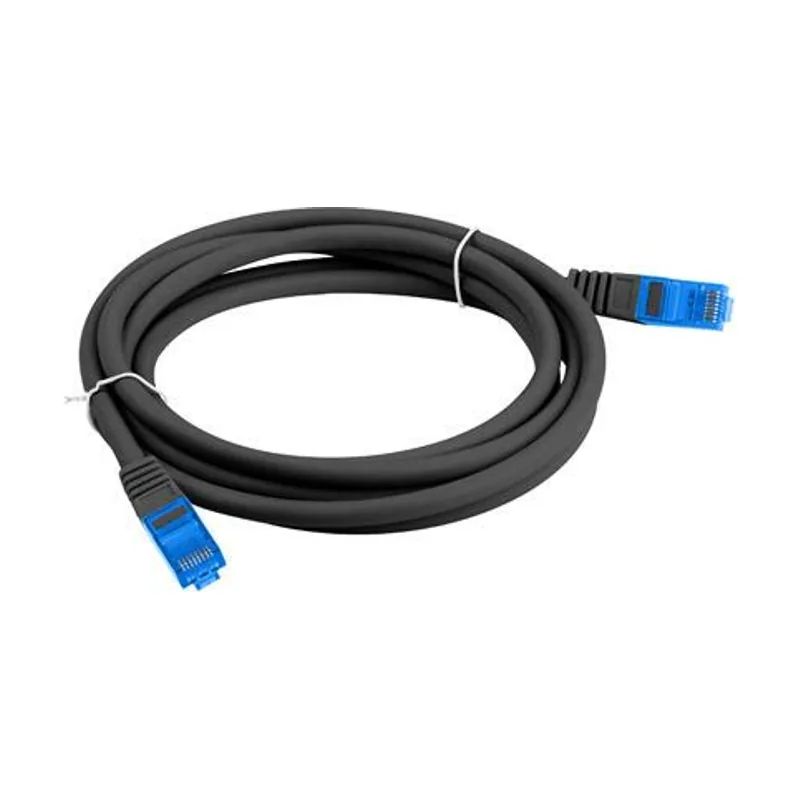 Lanberg PCF6A-10CC-0050-BK cable de red Negro 0,5 m Cat6a F/UTP FTP