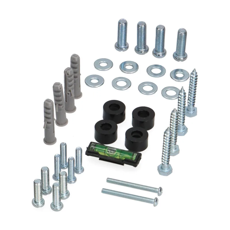 EDM Tornillos Plano de Acero Inoxidable 1 cm Neutro Juego de 1 Pieza para Soporte