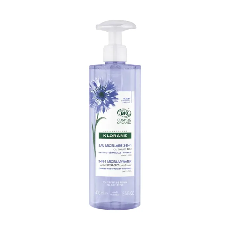 Klorane Agua Micelar 3 En 1 Al Aciano 400 Ml