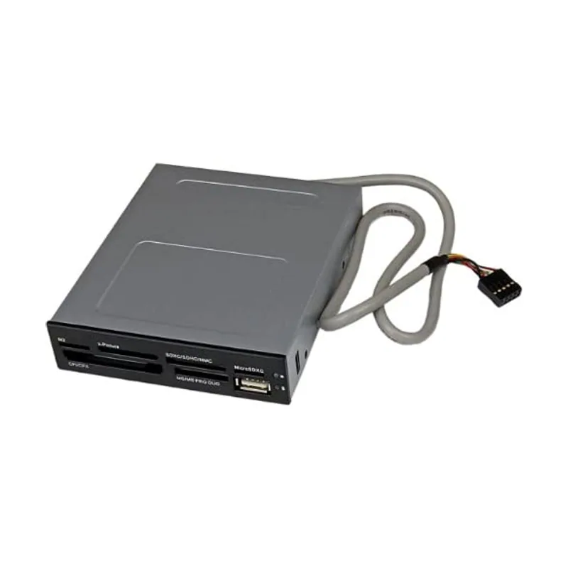 Adaptador Bahía Frontal 3.5in Lector para Tarjetas Memoria Flash SD CF Sdhc XD M2 MS 22 en 1