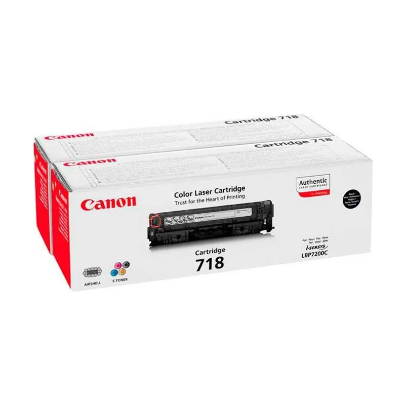 CRG-718 Bk VP cartucho de tóner 2 pieza s