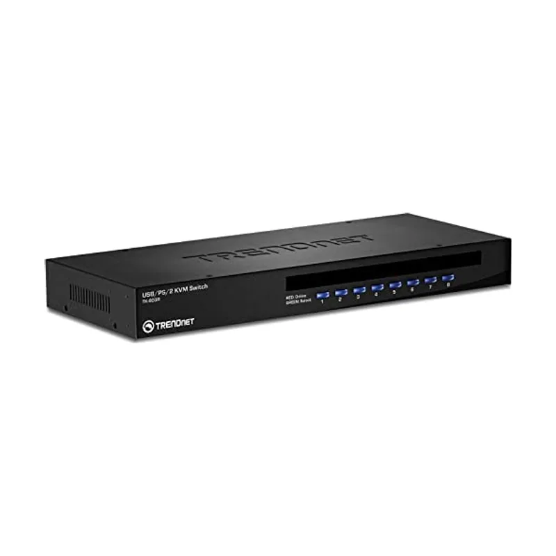 Trendnet TK-803R 8-Port USB/PS/2 Rack Mount KVM Switch interruptor KVM Montaje en rack