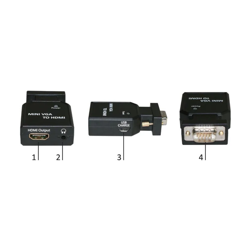 MC-CONMVGAHM adaptador de cable de vídeo HDMI Mini-VGA D-Sub