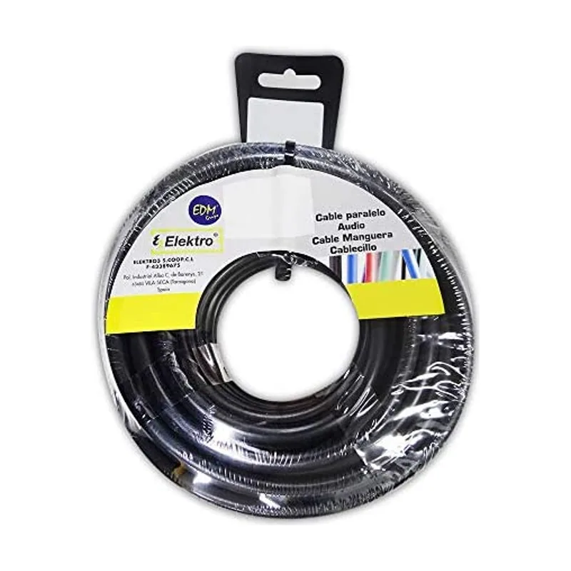 EDM Carrete Manguera ACRILICA 3x2,5mm 1000V Negra 25m