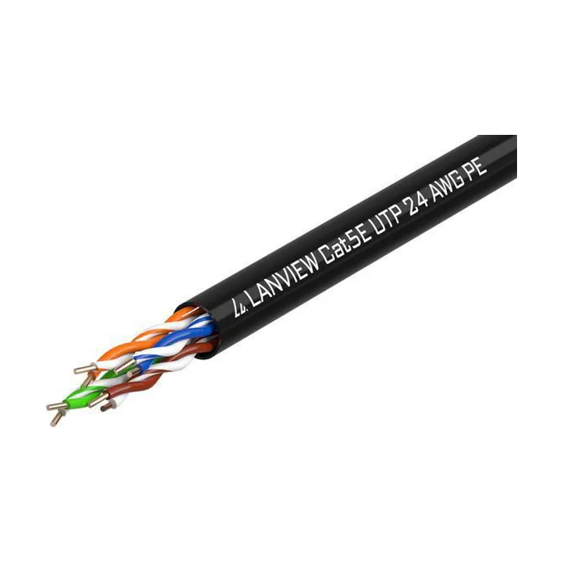 Lanview LVN122149 cable de red Negro 305 m Cat5e U/UTP UTP