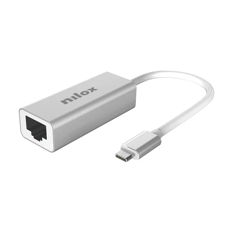 Nilox Adaptador USB-C a Ethernet RJ45 Gigabit