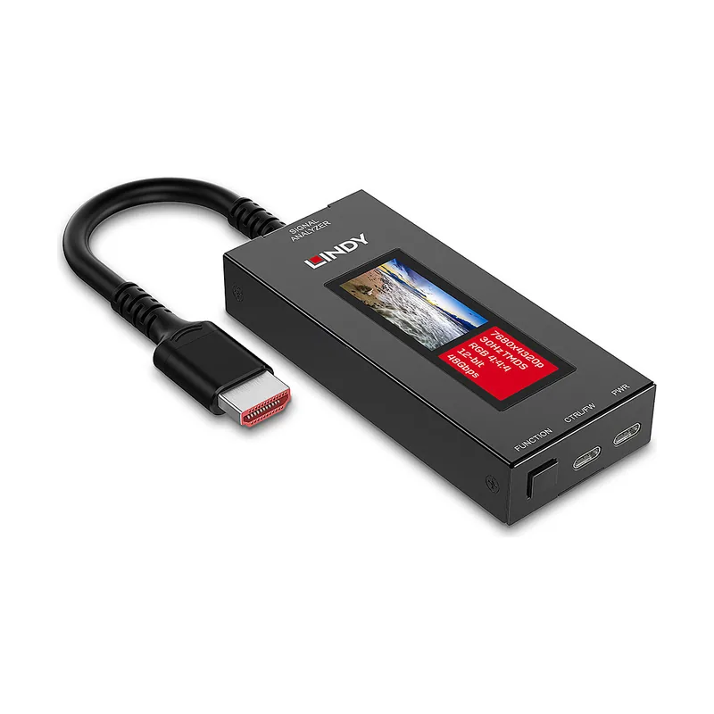 Lindy HDMI 8K60 Signal Analyzer Analizzatore di segnale Nero HDMI 8K60 Signal Analyzer