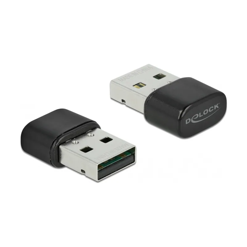 Delock Adaptador Bluetooth USB 2.0 2 en 1 4.2 y WLAN de doble banda ac/a/b/g/n 433 Mbps