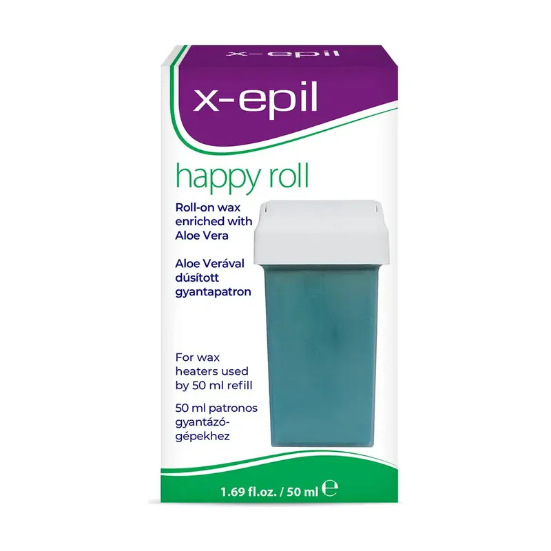 X-epil Cartucho de cera normal con rodillo ancho de 100 ml Aloe Vera