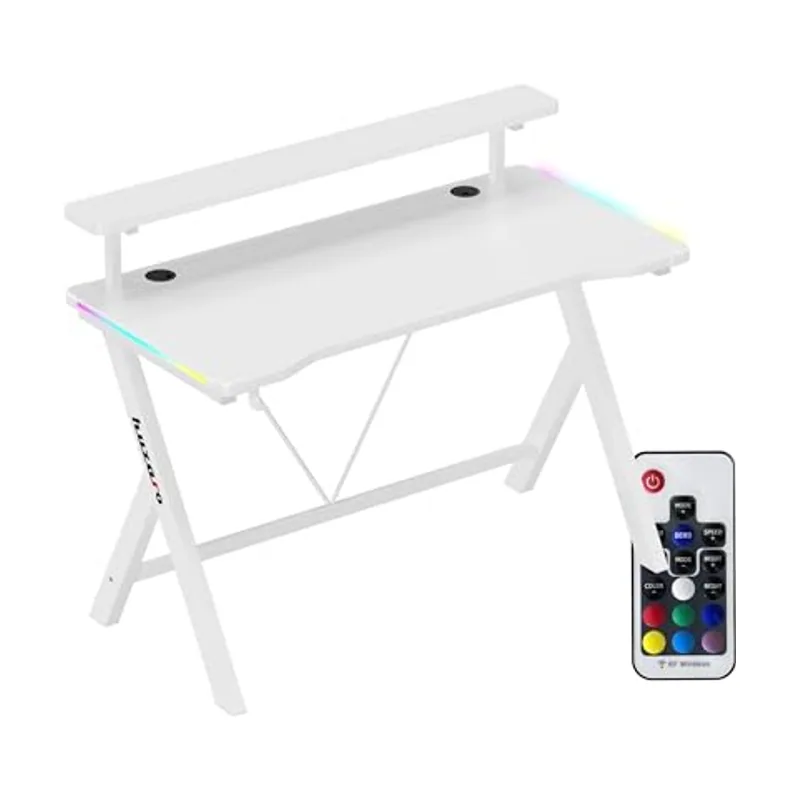 Huzaro Héroe 1,9 RGB Mesa de juegos con LED de 120 x 60 cm
