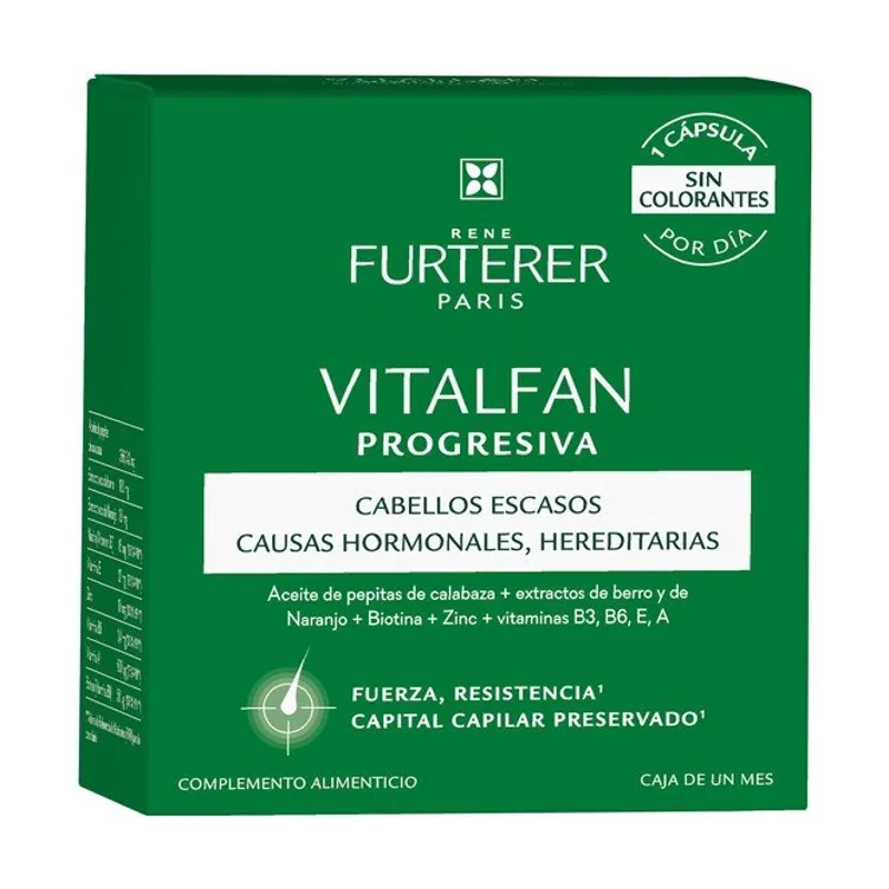 Rene Furterer VITALFAN complemento alimenticio caída cabello progresiva 30 u