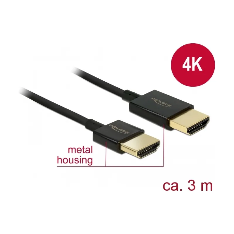 Delock HDMI/HDMI 3 m cable HDMI tipo A Estándar