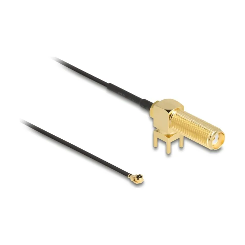 Delock Antenna Cable SMA 90° PCB jack bulkhead cable coaxial 0,15 m I-PEX MHF1