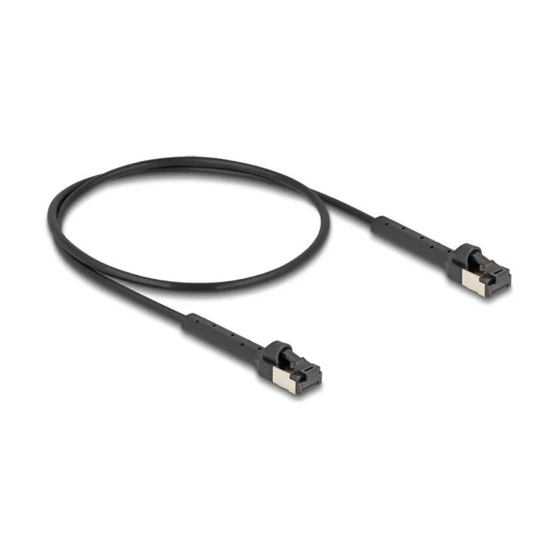 Delock 80933 cable de red Negro 0,5 m Cat6a U/FTP STP