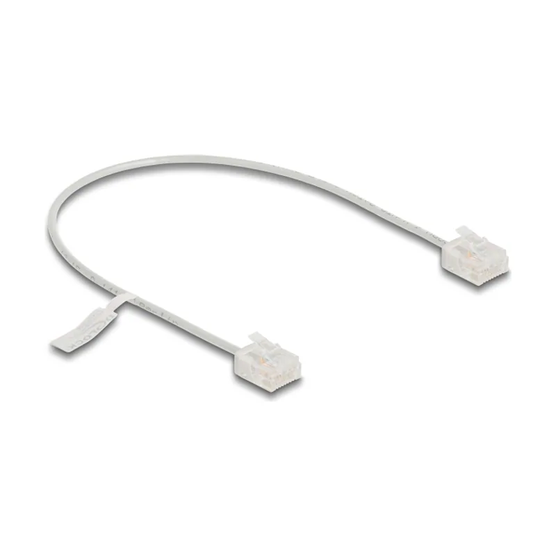 Delock Cable de red RJ45 Cat.6 UTP Ultra Slim 0,3 m gris con enchufes cortos