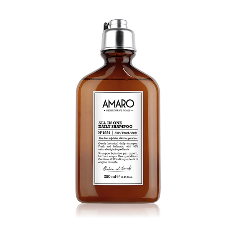 Farmavita Amaro All In One Daily Shampoo Nº1924 250 ml 2-en-1 Cuerpo y Cabello Hombres