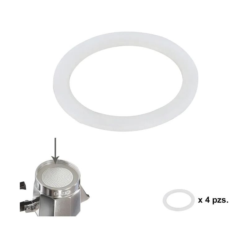 Junta Goma Silicona Cafetera Aluminio Classic/Inducción 9 Tazas 4 Unidades