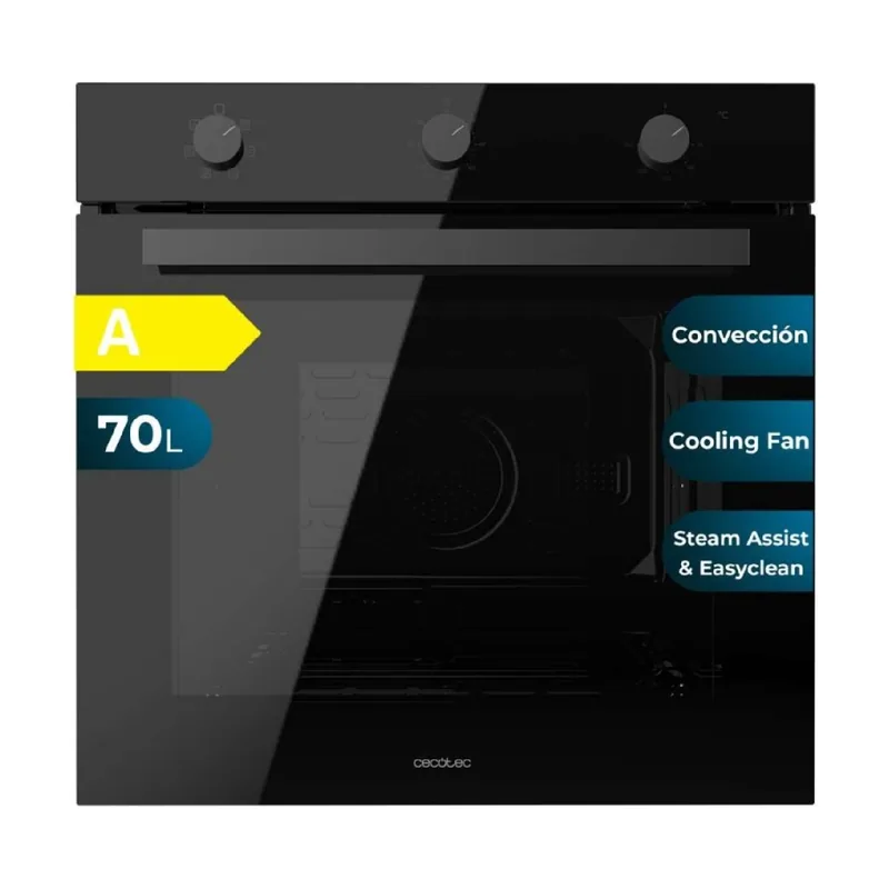 Cecotec Horno Integrable Multifunción 70L Bolero Hexa M236000 Glass Black Time.
