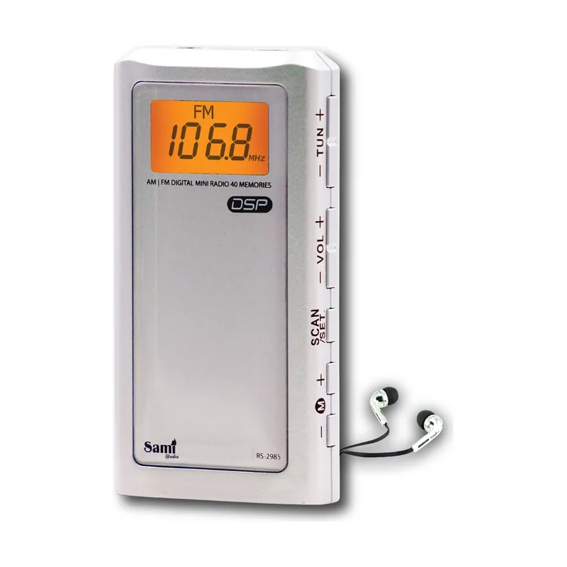 Sami Radio mini xs 2 bandas digital 40 memorias c/auriculares