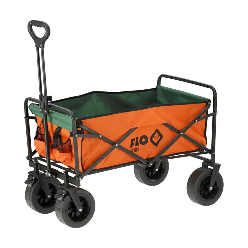 Carro plegable de jardín con ruedas anchas
