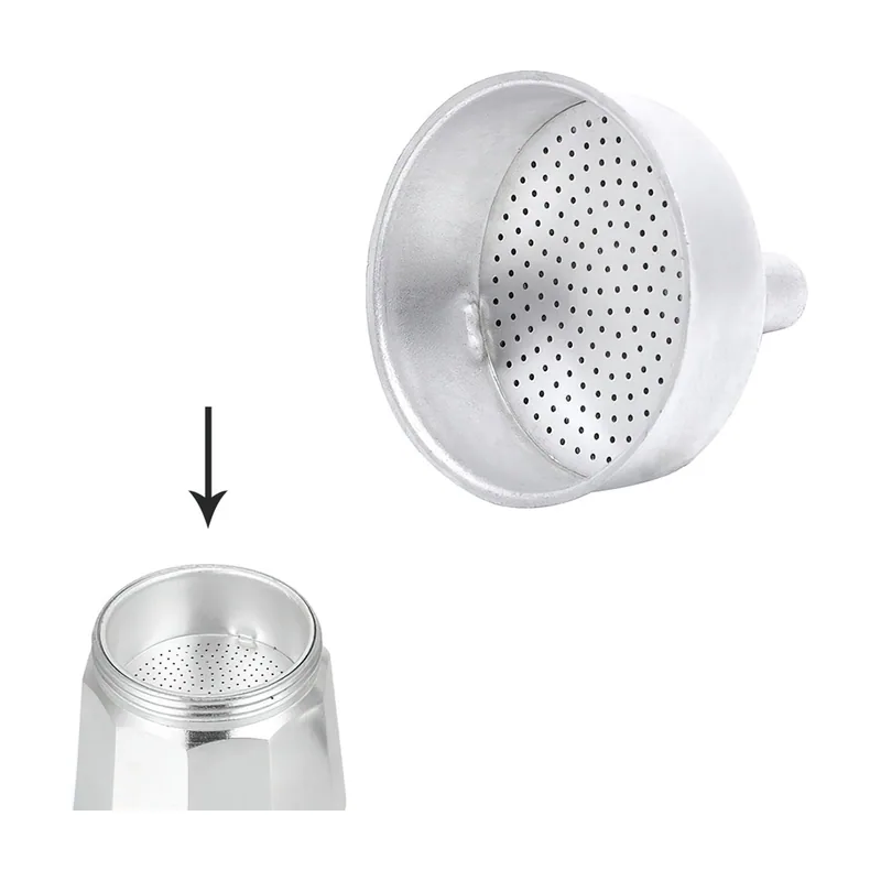 Embudo Cafetera Aluminio Classic/Inducción 3 Tazas