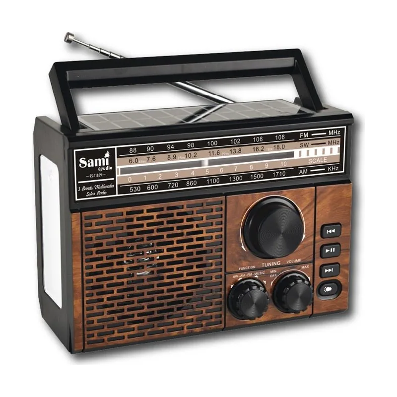 Sami Radio vintage multimedia 3 bandas bat/solar/p