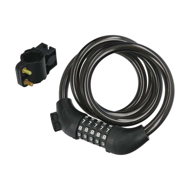 Wolfpack Linea Profesional Cable Bicicleta Espiral Con Combinación. 12 mm. x 120 cm.