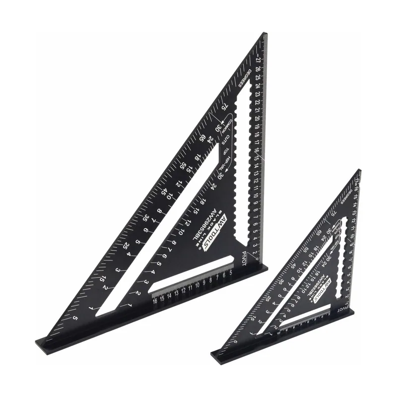 Awtools kątownik stolarski aluminiowy 12" black line