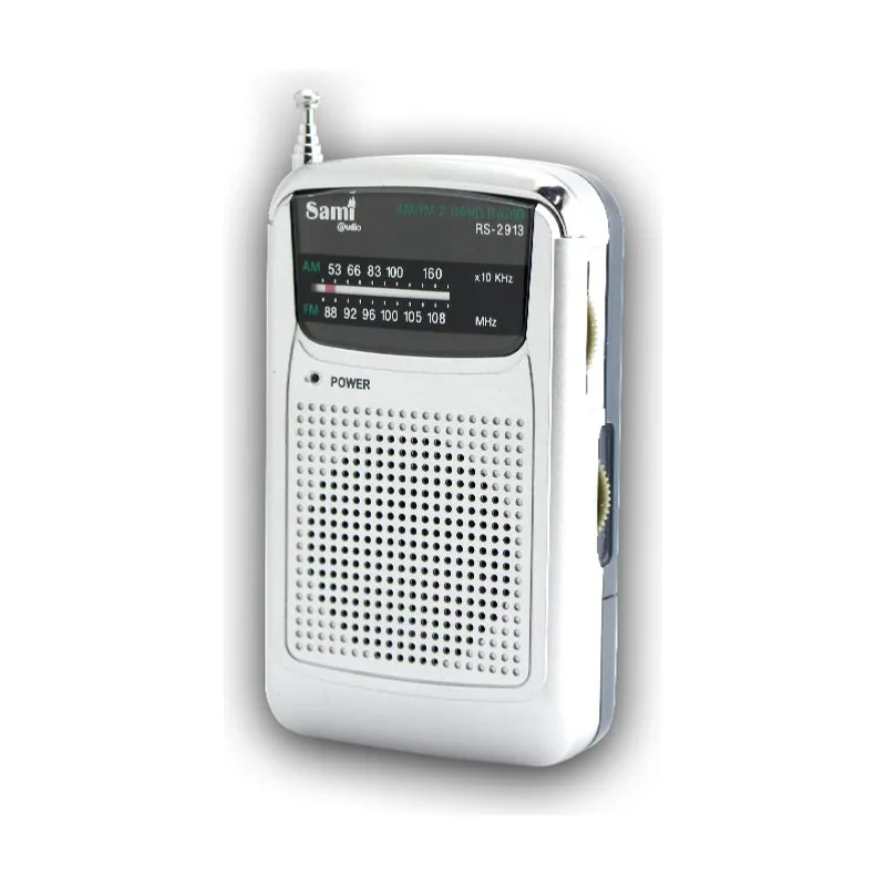 Sami SAMI-RS2913 Radio analógica de Bolsillo de 2 Bandas FM/Am recepción Antena telescópica.